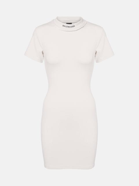 BALENCIAGA Cotton-blend jersey minidress