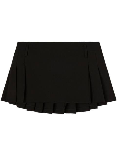 Ambush pleated virgin-wool miniskirt