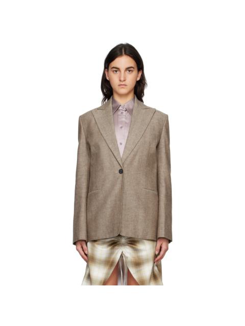 GIA STUDIOS Brown Striped Blazer