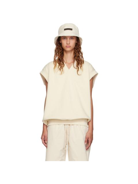 ESSENTIALS Off-White V-Neck Vest
