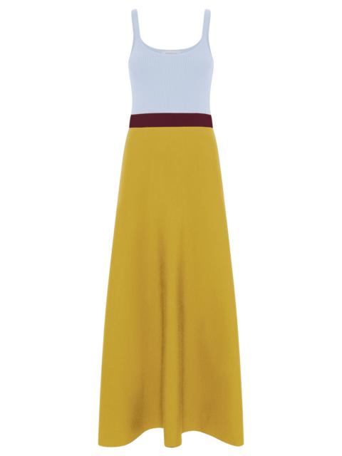 GABRIELA HEARST Flaminius Knit Dress in Bordeaux Multi Merino Wool