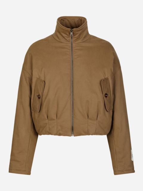 Dolce & Gabbana Padded washed stretch drill jacket