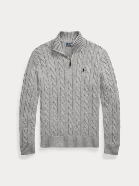 Polo Ralph Lauren Cable-Knit Cotton Quarter-Zip Sweater