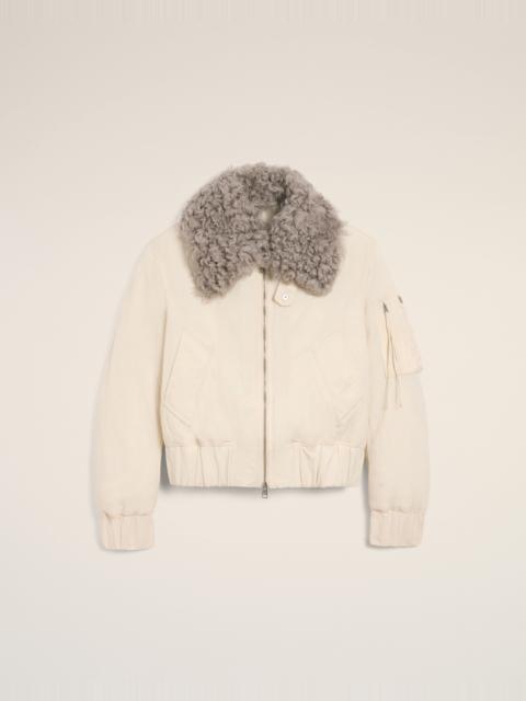 AMI Paris WHITE NYLON PADDED BOMBER