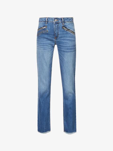 Zadig & Voltaire Ava faded mid-rise stretch-denim jeans