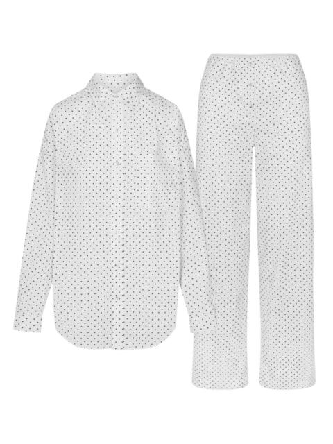 SKIMS Skims Oversized Cotton-poplin Sleep set