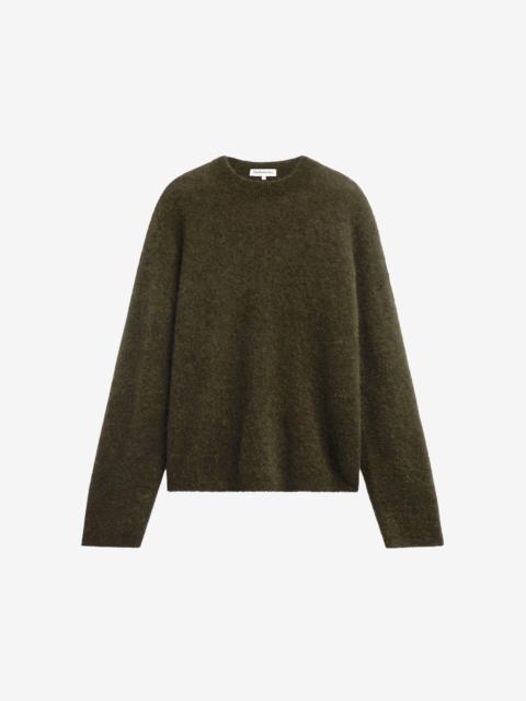 The Frankie Shop Timea Mohair Fuzzy Sweater - Dark Olive