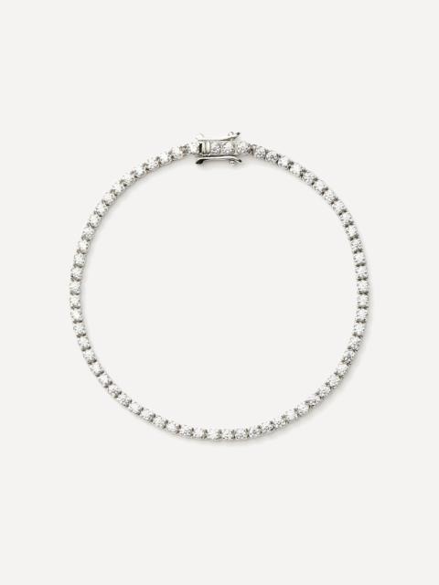 MISSOMA Rhodium-Plated Classic Tennis Bracelet