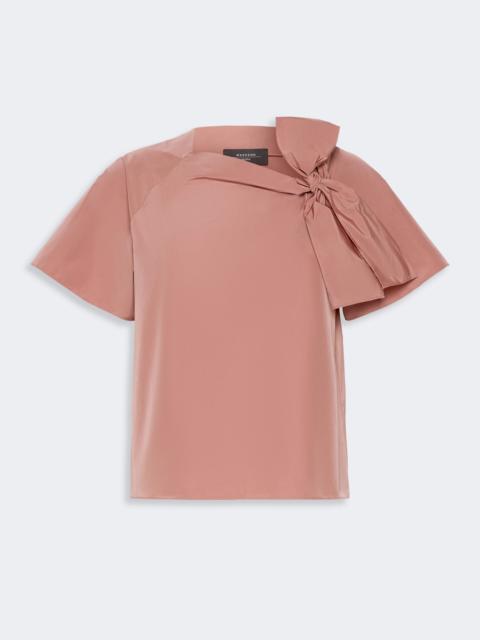 WEEKEND Max Mara RECENTE Cotton-blend taffeta blouse - TERRA COTTA