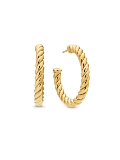 DAVID YURMAN Women's Sculpted Cable Hoop Earrings in 18K Yellow Gold, 40MM - Gold