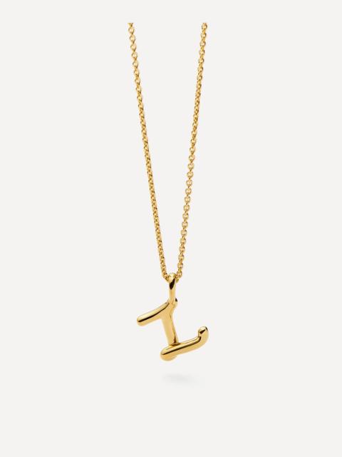 MISSOMA 18ct Gold-Plated Vermeil Silver Curly Molten Mini Z Initial Pendant Necklace