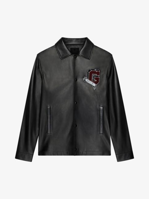 Givenchy GIVENCHY COLLEGE JACKET IN LEATHER