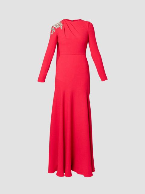 EMBELLISHED LONG SLEEVE EVENING GOWN