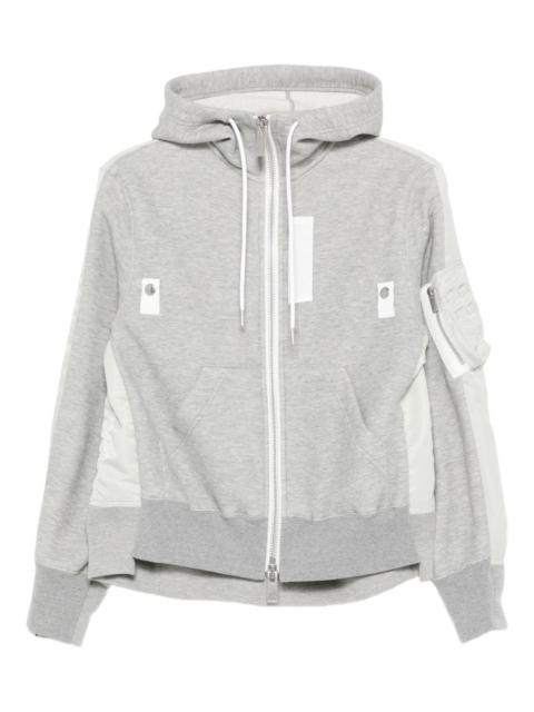 sacai zip-front hoodie