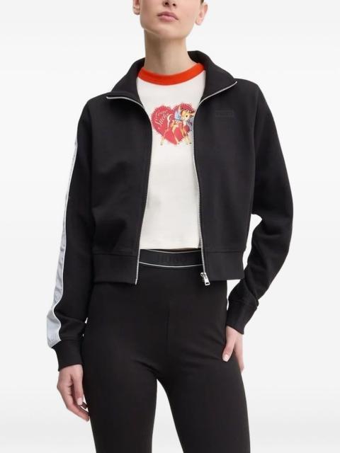 HUGO panelled zip-up top