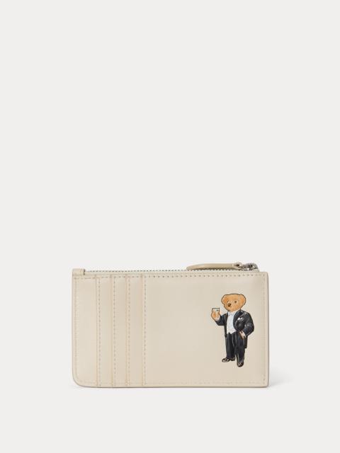 Polo Ralph Lauren Polo Bear Leather Zip Card Case