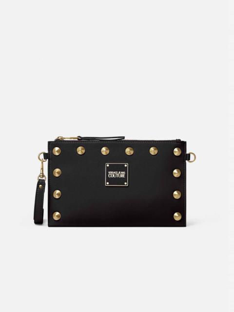 VERSACE JEANS COUTURE Studded Logo Wristlet