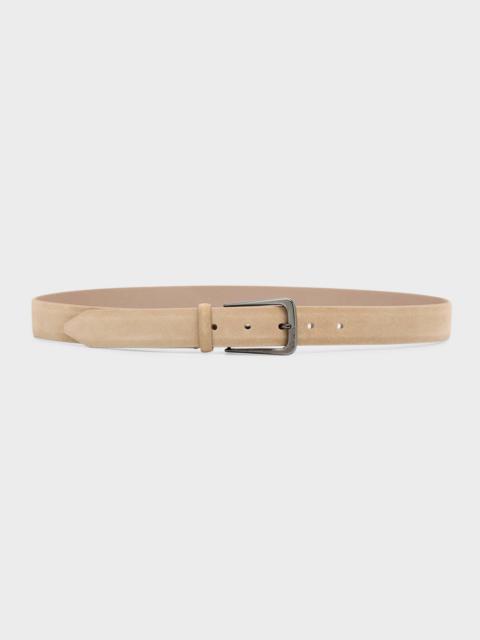 Brunello Cucinelli Suede Leather Belt