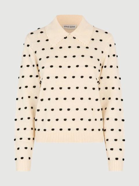STINE GOYA BOBBLE COLLAR SWEATER