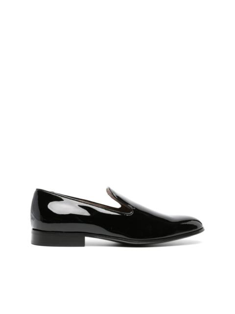 Gianvito Rossi patent-finish leather loafers