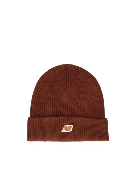 New Balance logo-patch beanie hat