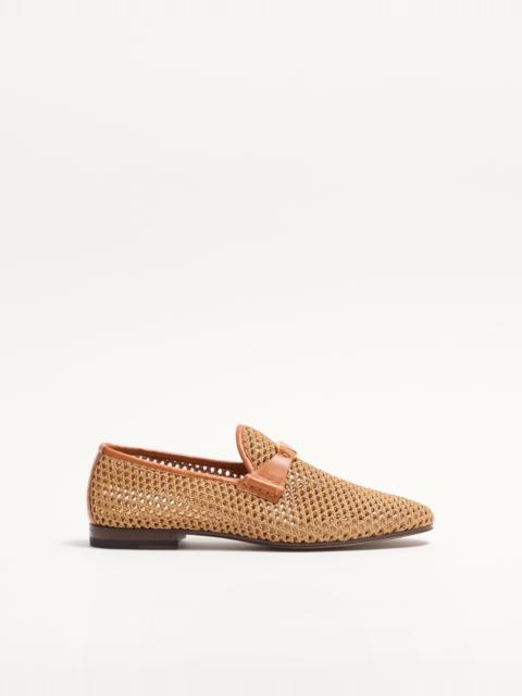 Valentino WOLFE LOAFER IN WOVEN RAFFIA