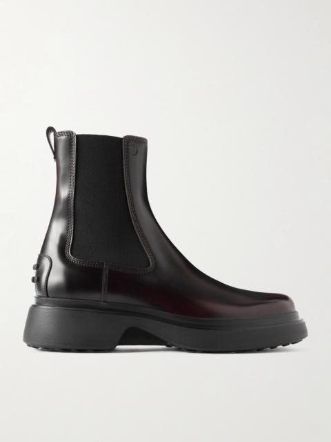 Tod's Gomma 74l Glossed Leather Chelsea Boots