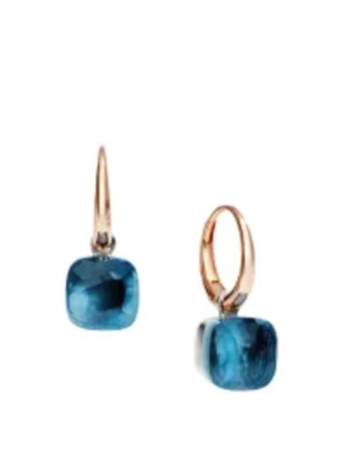 Pomellato Nudo 18K Two-Tone Gold London Blue Topaz Earrings