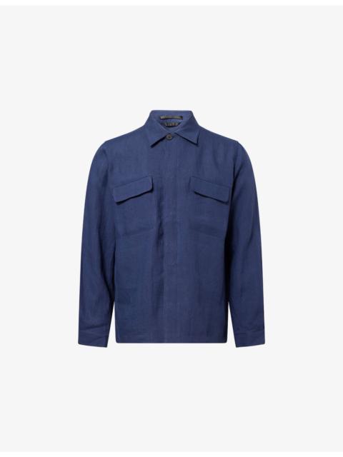 Sunspel Regular-Fit Pointed-Collar Linen Overshirt