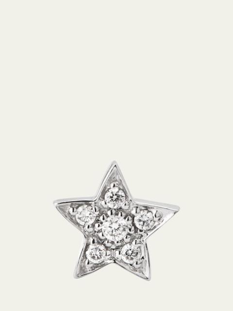 SYDNEY EVAN 14k White Gold Pave Star Stud Earring, Single