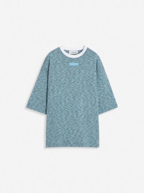 HEATHERED-EFFECT LOOSE-FITTING T-SHIRT
