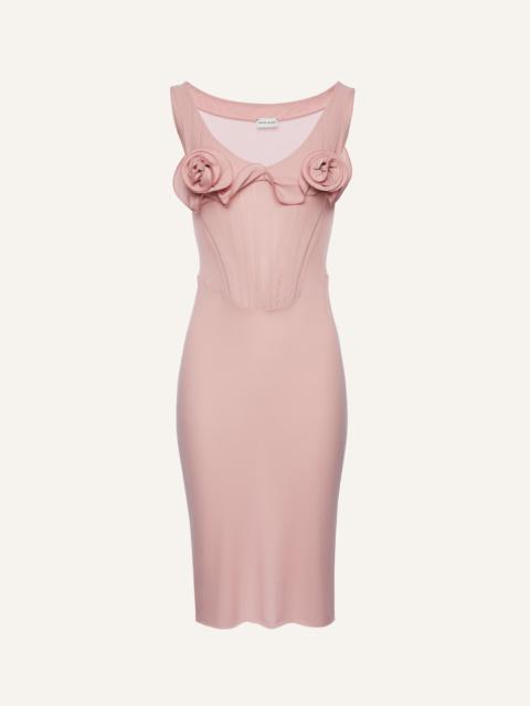 MAGDA BUTRYM Flower bustier midi dress in pink