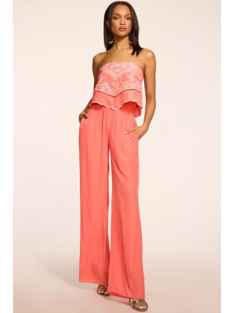 RAMY BROOK Aspen Embroidered Strapless Jumpsuit
