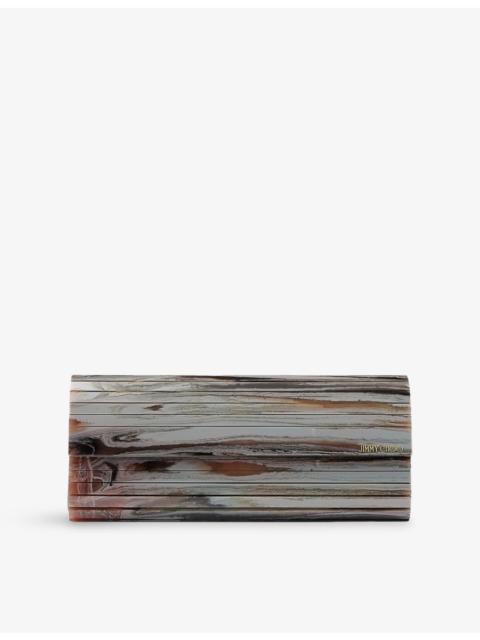 JIMMY CHOO Sweetie Marble-Effect TPU Clutch Bag