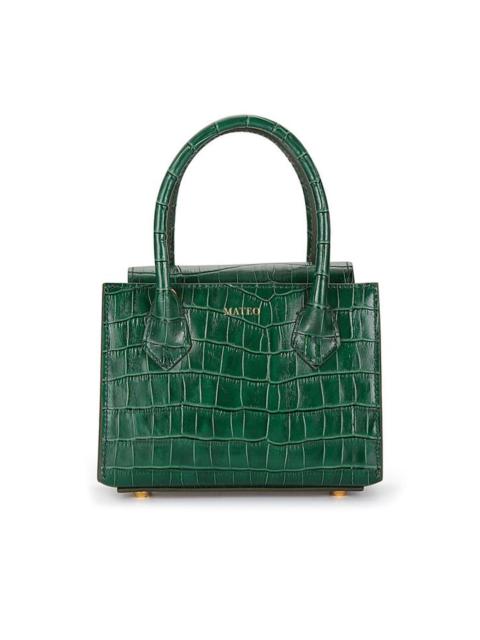 MATEO Diana croc-effect leather tote