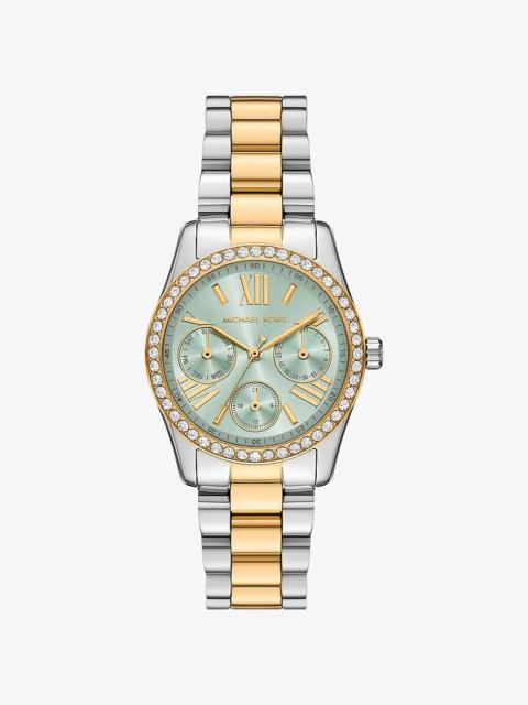 MICHAEL KORS Lexington Pavé Two-Tone Watch