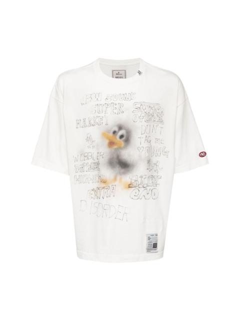 Maison MIHARAYASUHIRO printed distressed t-shirt