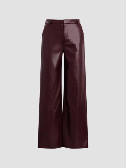 Joe's Jeans Women's Mia Faux-Leather High-Rise Wide-Leg Trousers - Cabernet
