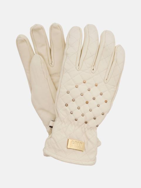 GOLDBERGH Glisten studded leather ski gloves