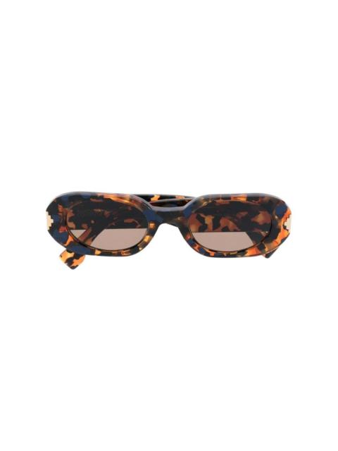 Marcelo Burlon County Of Milan Nire tortoiseshell-effect round frame sunglasses