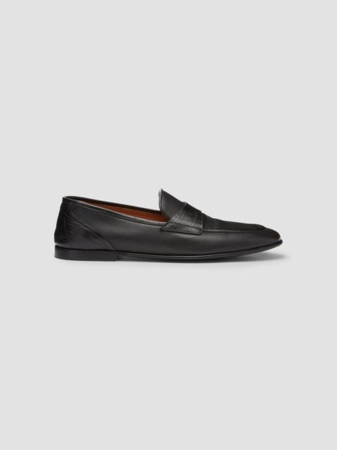 Dolce & Gabbana Men's Leather & Alligator Loafers - Nero