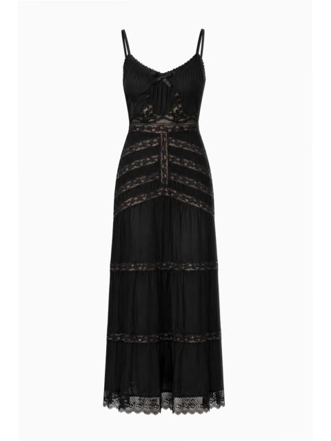 LoveShackFancy Mirabeline Silk Lace Maxi Dress
