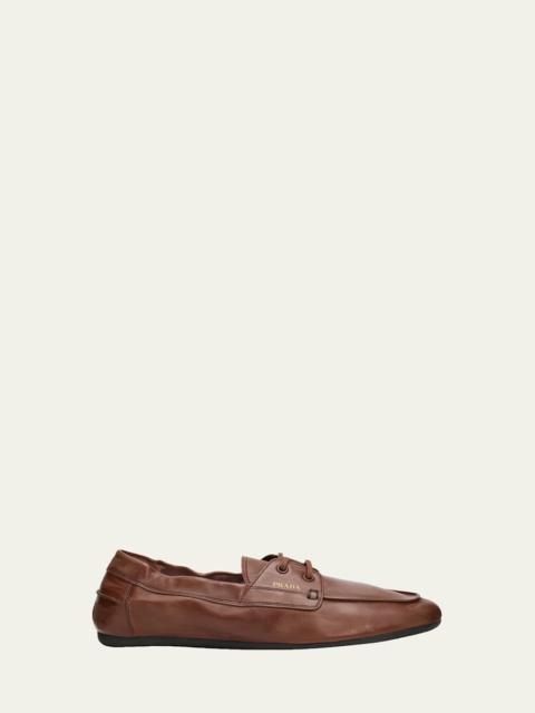 Prada Leather Driver Loafers