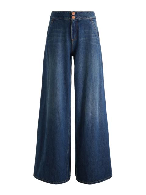 Alice + Olivia NESSI JEAN WITH SIDE STRIPE