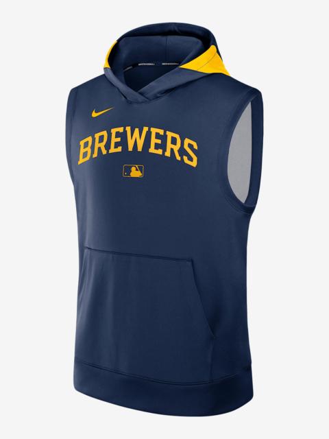 Nike Milwaukee Brewers Authentic Collection Men’s Nike Dri-FIT MLB Sleeveless Pullover Hoodie