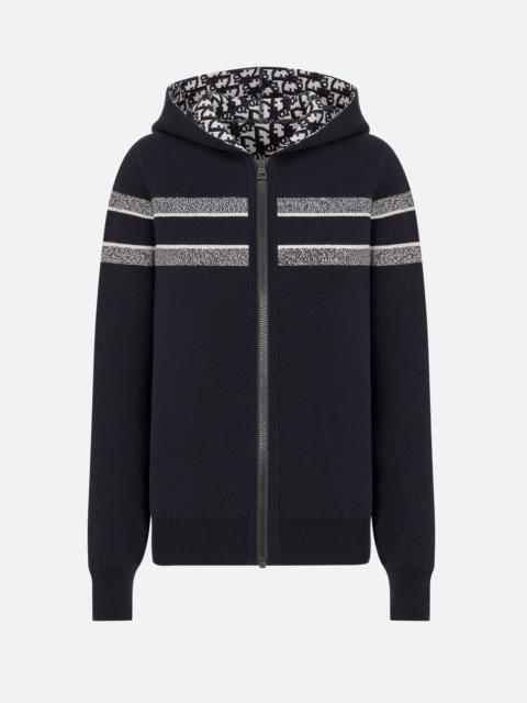 Dior Reversible Zipped Cardigan with Hood
