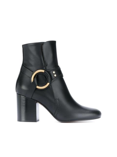 Chloé ring detail leather boots