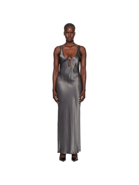 BEC + BRIDGE Gunmetal Celestial Keyhole Maxi Dress