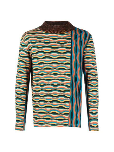 Andersson Bell zigzag mix-pattern jumper