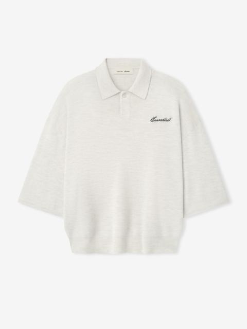 ESSENTIALS Signature 3/4 Sleeve 90s Knit Polo
